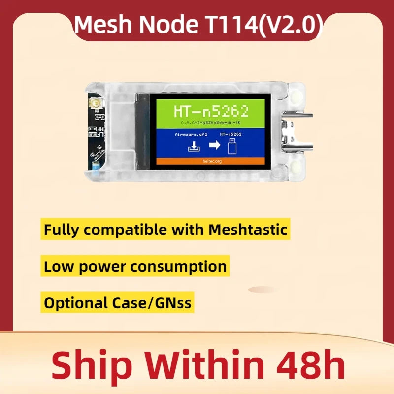 Heltec T114 V2 Meshtastic Tracker Nordic nRF52840 SX1262 LoRaWAN Arduino Positioning Development board Low Power TFT Display BLE