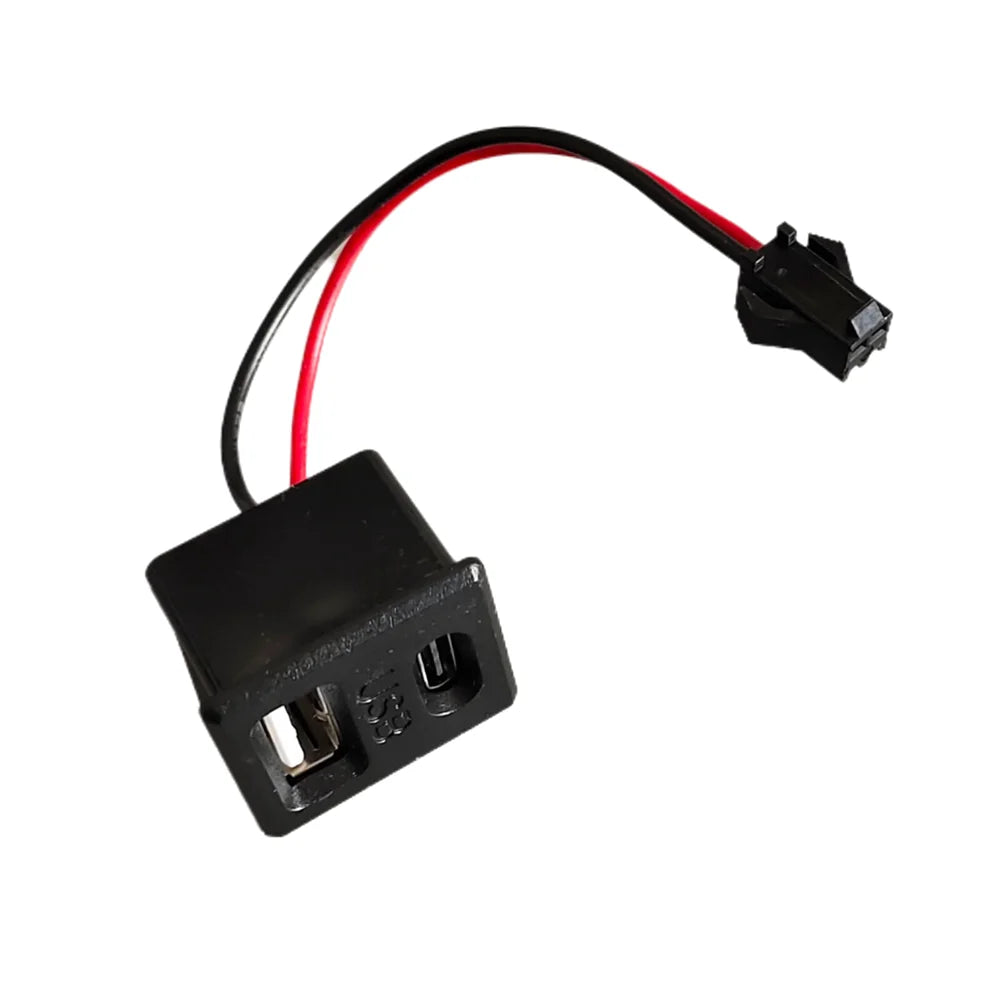 Double Layer USB Socket Type-C Female + USB A Female Charging Power Socket with JST SM Connector Wire for LED Light Power Supply