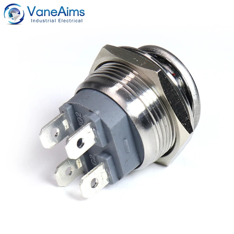 Metal Toggle Rocker Switch On Off 220v 12v 6v 22mm 2NO 4pin Latching Fixed 16A High Current LED Light Switch Car Boat Motorcycle