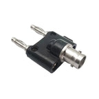 Q9 BNC Banana To Two Dual 4mm Banana Male Female Jack Coaxial Connector BNC Tee Type 3Way Splitter RF Adapter
