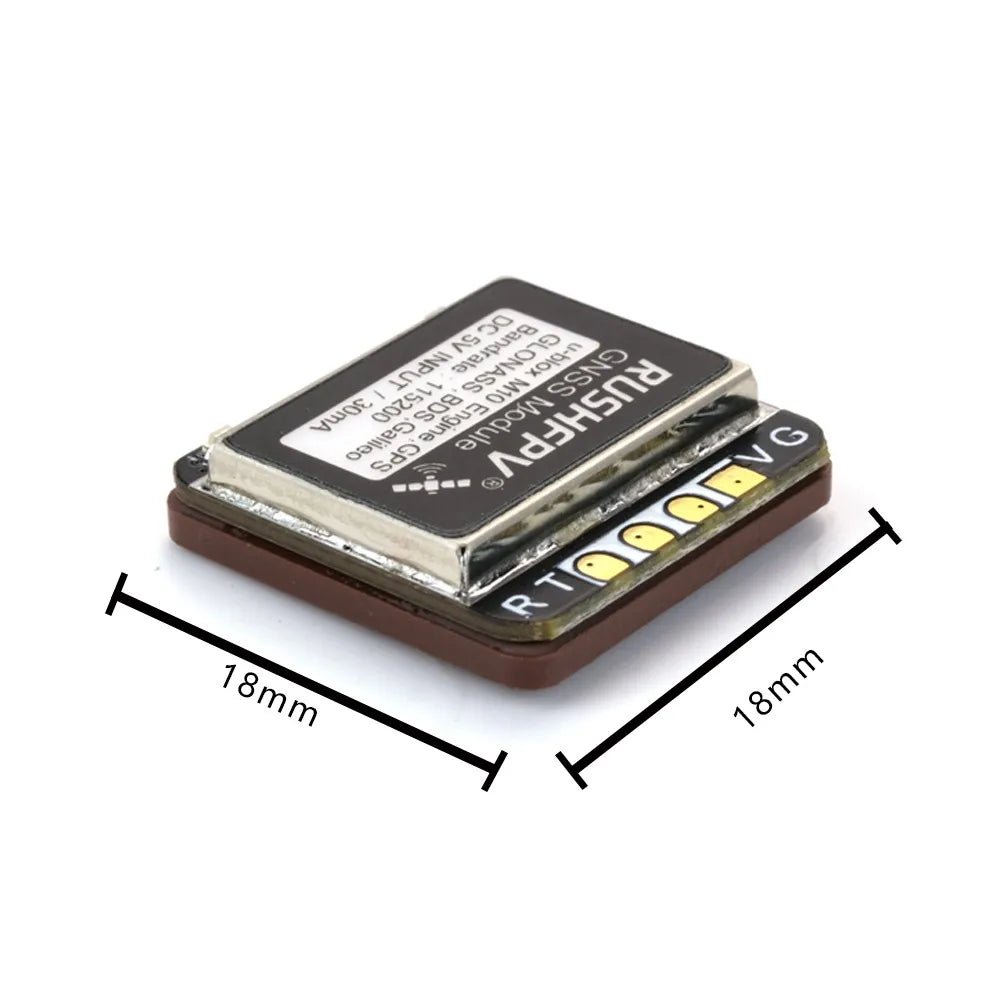 RUSHFPV GNSS Pro Mini Micro M10 GPS Module 10HZ Rate Built-in Ceramic Antenna for RC FPV Freestyle Drone DIY Parts
