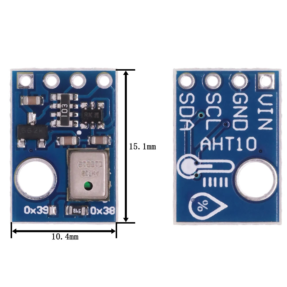 AHT10 AHT20 AHT21 High Precision Digital Temperature and Humidity Sensor Measurement Module I2C Communication Replace SHT20