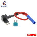 12V Fuse Holder Add-a-circuit TAP Adapter Micro Mini Standard Ford ATM APM Blade Auto Fuse with 10A Blade Car Fuse with holder