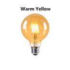 LED Edison Filament Light Retr Bulb Brown Golden G80 G95 G125 4W 6W 8W 10W 12W Dimmable E27 AC 220V Dimmer Restaurant Bedroom