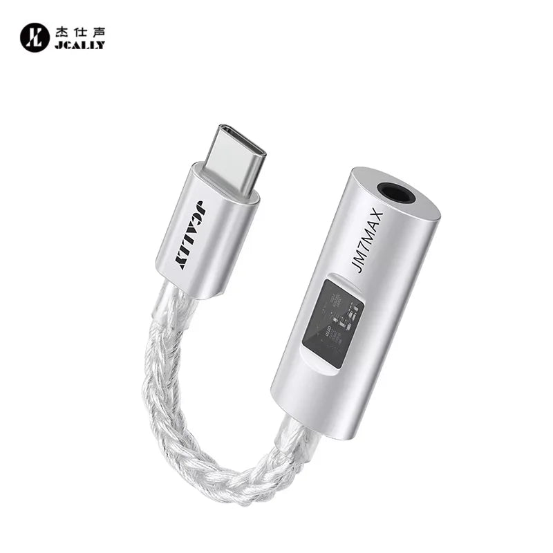 JCALLY JM7 Max TypeC/Light-ning To 3.5mm Digital Audio Cable DAC CX31993 For Android/Apple Adapter Decode Amp 32bit/384KHz