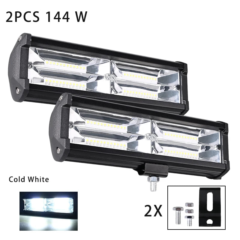 Car Work Light LED Offroad 4x4 Spotlights Fog Lamp Diode Headlight SUV ATV Tractor Boat Trucks Excavator Light Bar 12V 24V