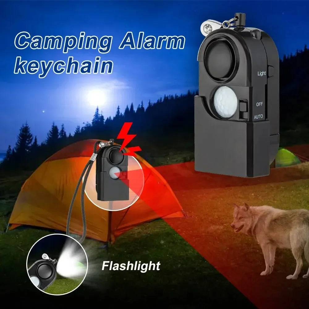 Portable Mini Motion Detector Alarm 120DB Siren SOS Flashligh LED Light Security Alarm For Travel Home Kids Safe Personal Alarms