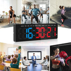 Gym Timer 3.5" Large LED Display Wall Clock Gym Interval Workout  Count Down & Up Stopwatch Digital Time Timers for Fitness Home