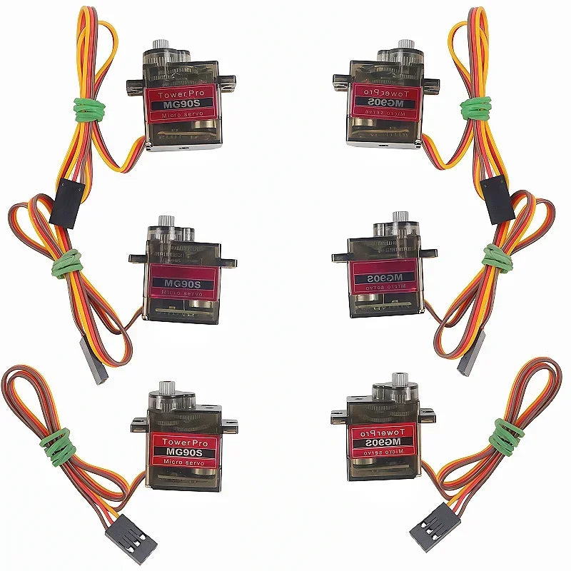 MG90S Servo 2/5/10 Pcs All Metal Gear 9g SG90 Upgraded Version For Helicopter Plane Boat Car RC Robot 180 360 Degree