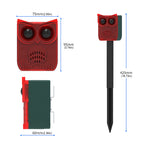 Outdoor Waterproof Solar Outdoor Motion Sensor Alarm Dog Barking&Gunshot Sound Animal Repeller Deter Raccoons Bears and Coyotes
