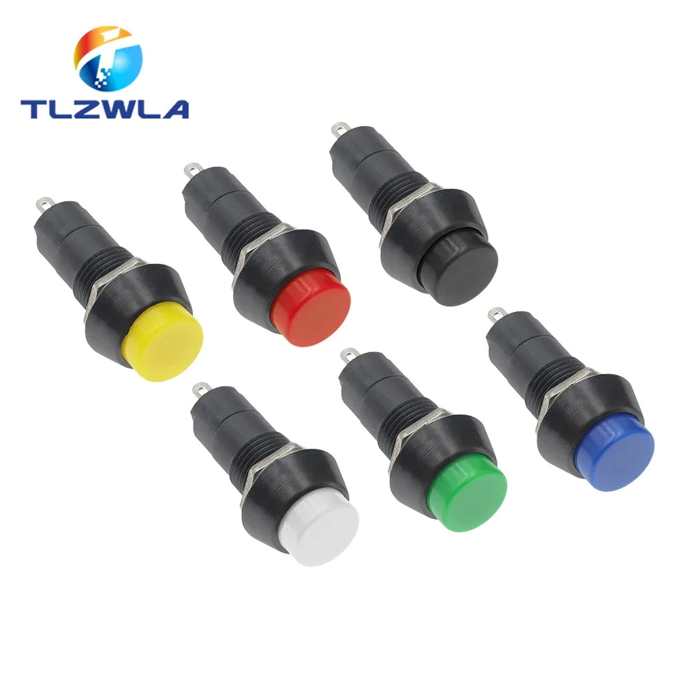 PBS-11A 12mm self-locking Plastic Push Button Switch Latching Switchs 1A 250V AC 2PIN PBS-11B