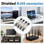 CAT6A Cat8 Cat7  RJ45 Shielded Toolless Connector, 10Gbps Professional Ethernet Modular Plug for Network Cable for 22AWG-24AWG