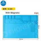 Multi-function Heat Insulation ESD Magnetic Silicone Pad Soldering Mat for Phone Motherboard Parts Repair Platform Hand DIY Tool
