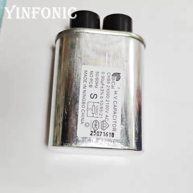BICAI 2100V.AC CH85 High-voltage Capacitor for Microwave Oven Accessories ±3% 0.7uF~1.2uF 2+2 Small Plug-in Type Capacitor