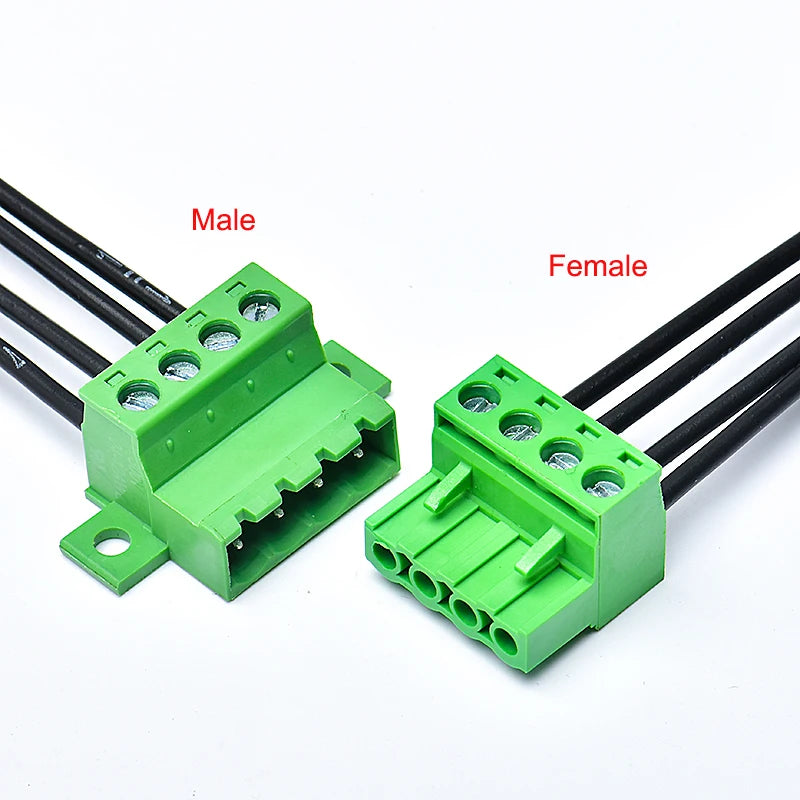 10Pairs 2EDG/15EDGRKC-5.08mm Female Male Aerial Butt Weld with PCB Lock 2P-24P Plugin Screw Wire Cable Terminal Block Connector
