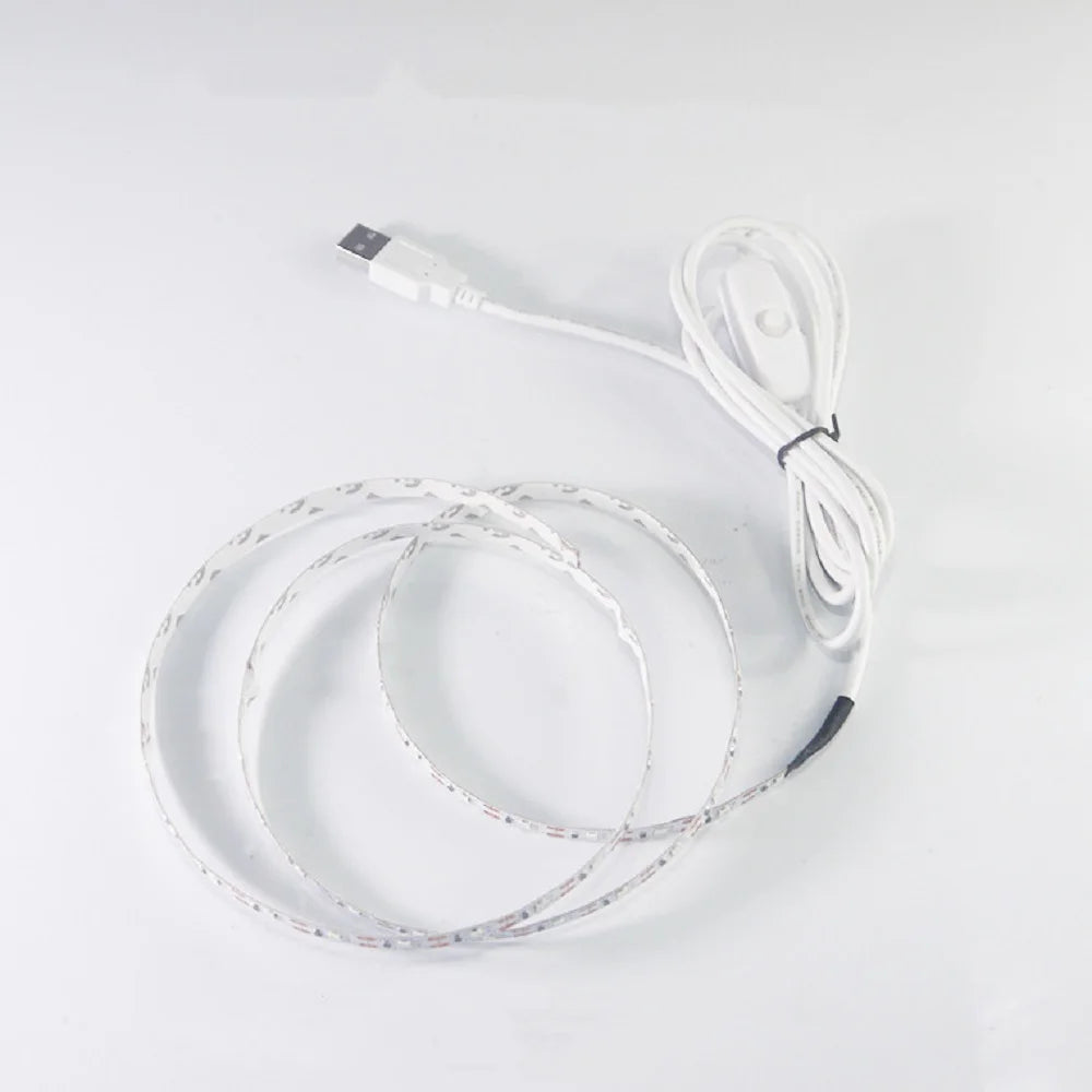 Dimmable 5V LED Strip Lights SMD2835 3528 60Leds/m Waterproof Ribbon Lights TV Backlight USB/Battery Powered Stripe Room Decor