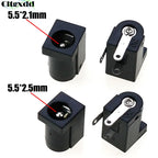 Cltgxdd 10/20/50/100pcs DC Power Jack Female Socket Connector DC005 5.5*2.1mm 5.5x2.5mm 3Pin Right Angle PCB Mount Terminal