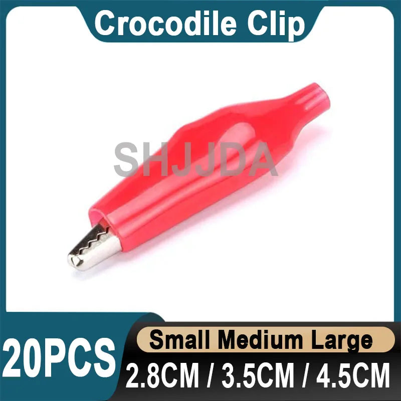 20Pcs Crocodile type Clip 28MM 35MM 45MM Testing Probe Mini Alligator Test Clips Sheath clip, Small battery wire power clip