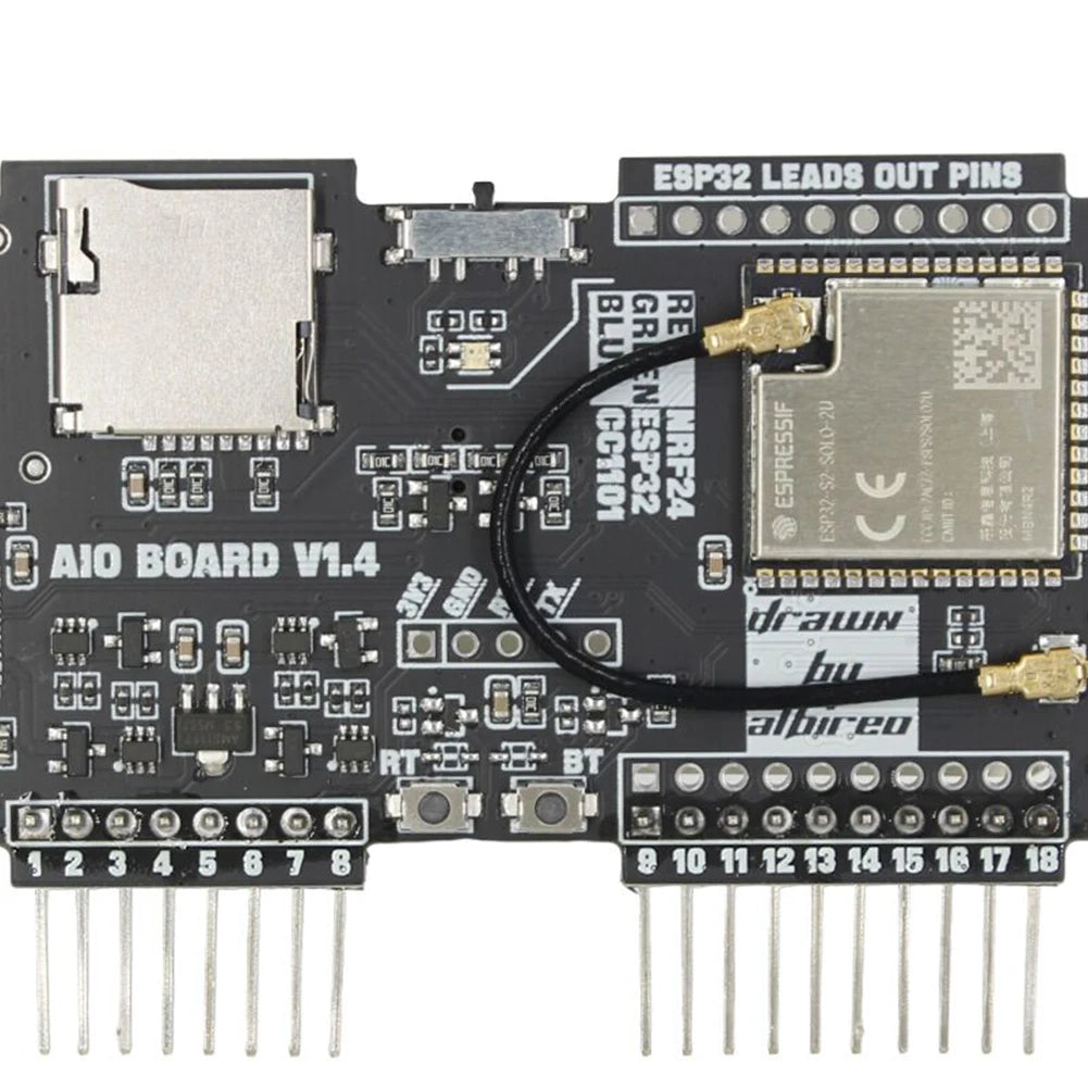 For Flipper Zero Multiboard 2.4G Module Expansion WiFi NRF24 + ESP32 Expansion High Gain CC1101 Module