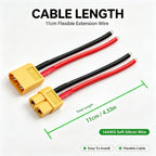 XT60 Male Female Connector Plug with 14 AWG Soft Silicon Wire 100mm Extension Cord for RC Lipo Battery FPV Drone Expand 4-6pair