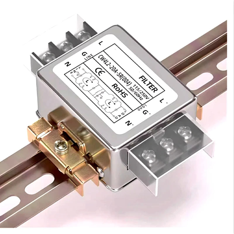 CW4L2-3/6/10/20/30A-SR(004) Single-phase AC power filter rail type single-phase bipolar filter equipment Purifier EMI interferen