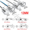 IP68 Piezo Switch 12/16/19/22/30mm Latching Waterproof Metal Touch Switch Stainless Steel Momentary Piezoelectric Ceramic Switch