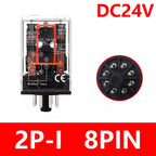 5/10Set MK2P-I MK3P-I Electromagnetic Relay Intermediate Small Relay with Base 8 Pin 11 Pin AC/DC 220V 24V
