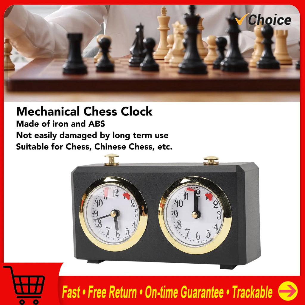 Chess Clock Professional Wind Up Multi Functional Mechanism Portable Large Easy To Read Dials Chinese Chess Mechanical Timer