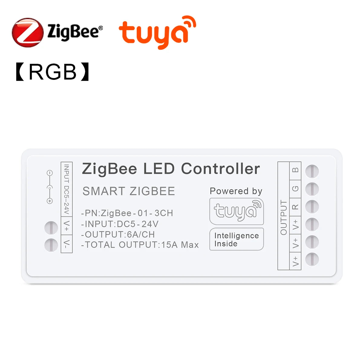 WiFi LED Strip Lights Switch LED Controller Zigbee 3.0 DC5V-24V Tuya CCT RGB RGBW RGBCCT COB Neon Tape Dimmable Smart Dimmer
