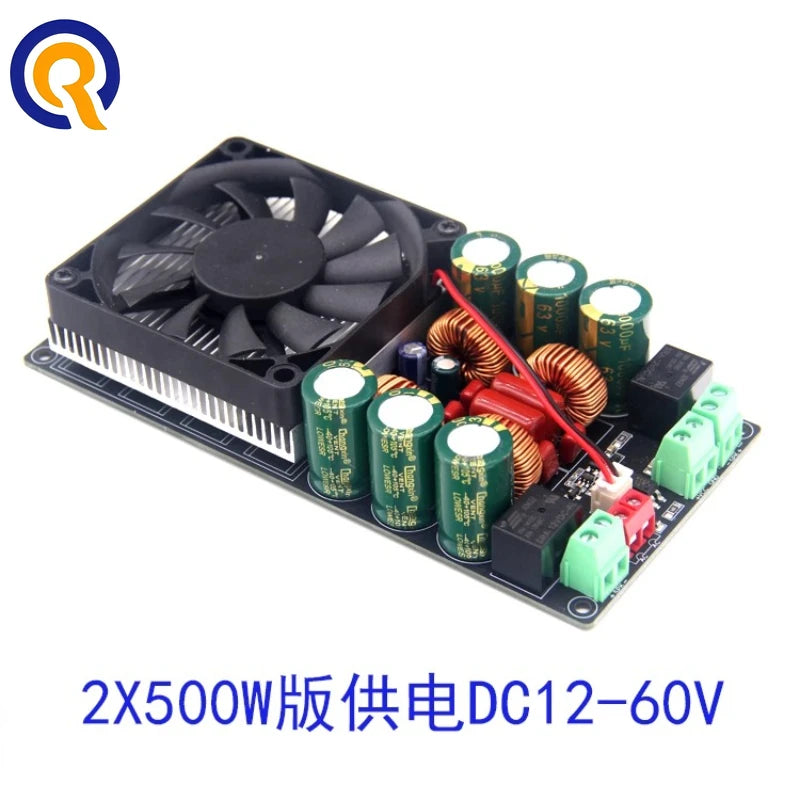 HIFI single voltage stereo high power class D digital power amplifier board 2x600W ultra TPA3255 relay protection