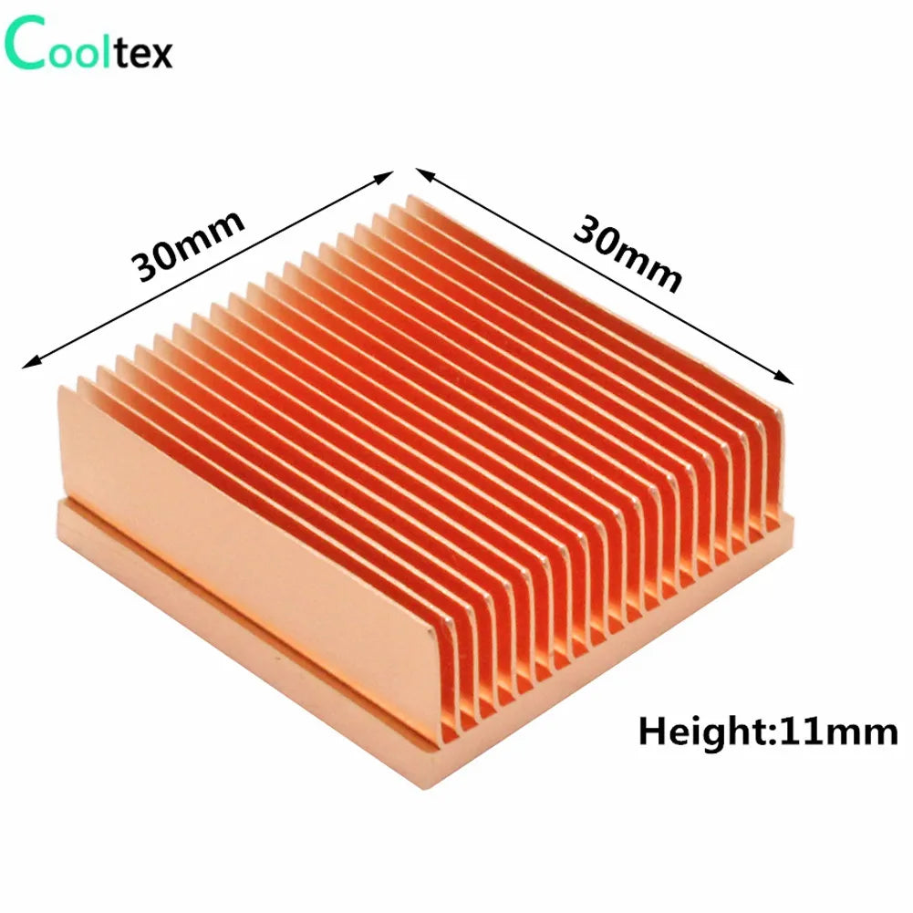 DIY Pure Copper Heatsink Skiving Fin Heat Sink Radiator Cooler for Electronic CHIP Raspberry pi Cooling Heat dissipation