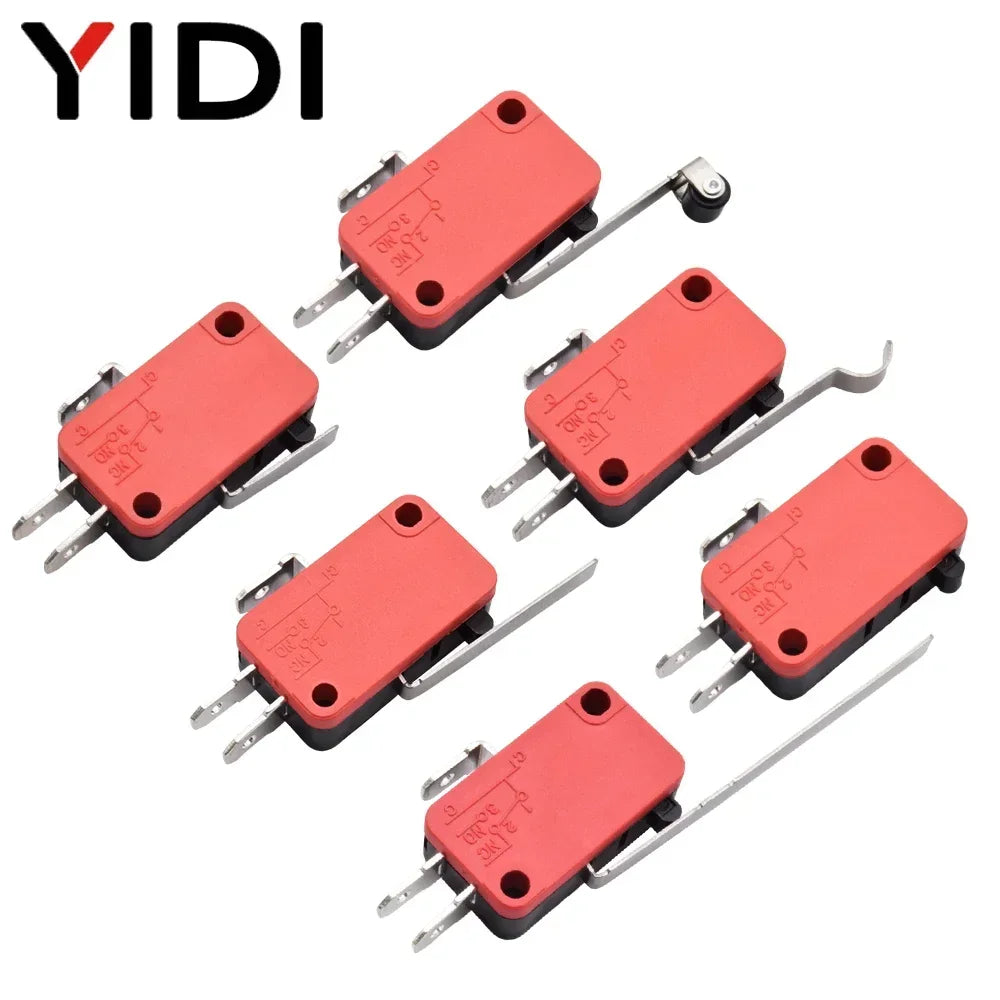 5/10pcs Micro SPDT On Off Momentary Switch Travel Limit Switch 1NO1NC Roller Lever V-15 V-151 V-152 V-153 V-154 V-155 V-156-1C25