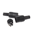 LXAF 10pcs Accessories Cable Solder HIFI Speaker Adapter Black Screw Terminals Tools DIN Plug 2 Pin  Male Mini Connector