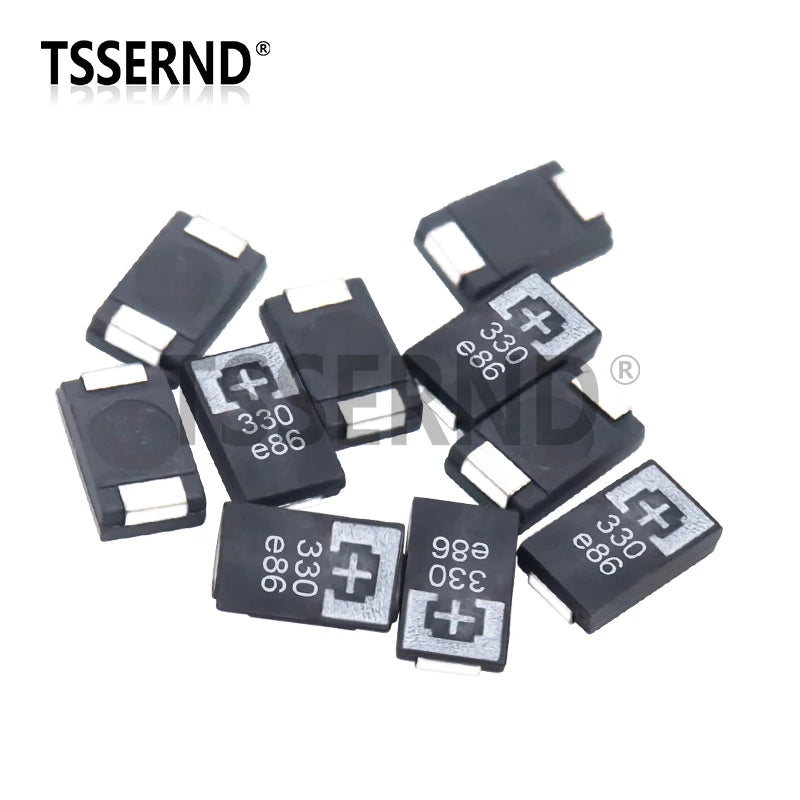 10PCS 2R5TPE330M9 330UF 2R5TPE470M9 470UF 2.5V 330 6.3V SMD Tantalum Capacitors Polymer POSCAP Low ESR Type D Ultra-Thin 7343