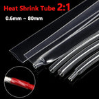 2/5/10m 2:1 Heat Shrink Tube Clear Diameter 0.6mm ~ 120mm DIY Wire Cable Repair Wrap Waterproof Insulated Protective Sleeve 600V