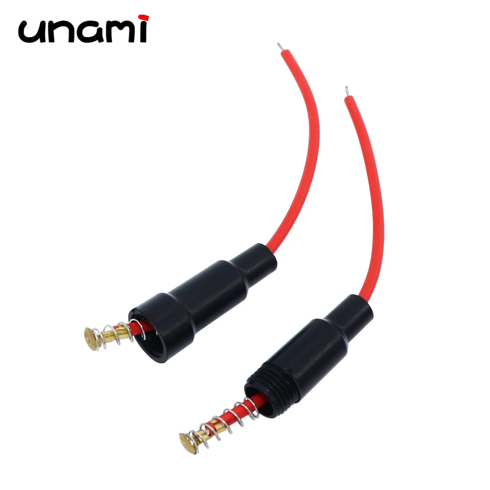 5Pcs 5x20 6x30mm Glass Tube Fuse Holder Screw Type with 22/20AWG Wire Cable 250V Fuse Box