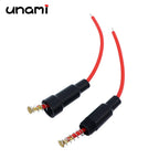 5Pcs 5x20 6x30mm Glass Tube Fuse Holder Screw Type with 22/20AWG Wire Cable 250V Fuse Box
