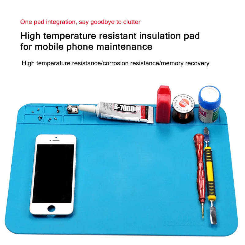Silicone Soldering Mat ESD Thermal Heat Insulation Working Pad S-160 TE-509/502/508/610 LW-M3/M4 PC Phone Maintenance Cushion