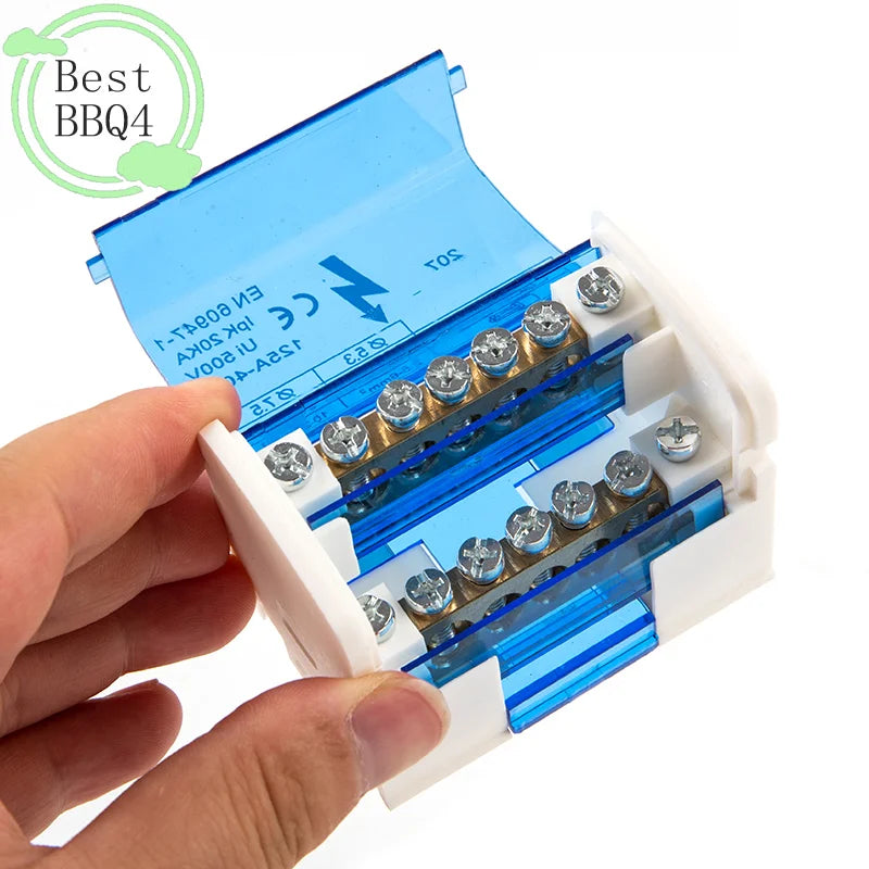 (BBQ4)Din Rail Terminal Block WKH207 Power Distribution Box Modular Connection Block