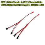2Pin LED Y Splitter Connector JST 1 Male/Female to SM 2 Female/Male Wire Cable 20AWG for WS2812 WS2811 SK6812 RGB RGBW Led Strip