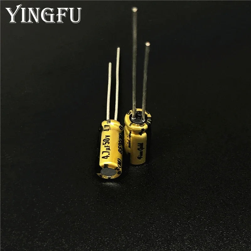 10Pcs/100Pcs 4.7uF 50V NICHICON FG(Fine Gold) 5x11mm 50V4.7uF Top Grade Audio Capacitor