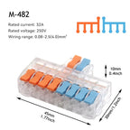 Mini Fast Wire Connectors Universal Compact Lever Nut Crimp Splitter Push-in Electrical Conductors Home Wiring Terminal Block