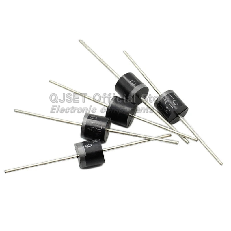 20pcs 6A10 10A10 20A10 30A10 DIP Rectifier Diodes 6A 10A 20A 30A 1000V R-6 High Voltage High Current Backflow Prevention Diode6A