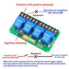 4 8 channel relay module 30A with optocoupler isolation 5V 12V 24V supports high and low PLC Automation for Smart Homes