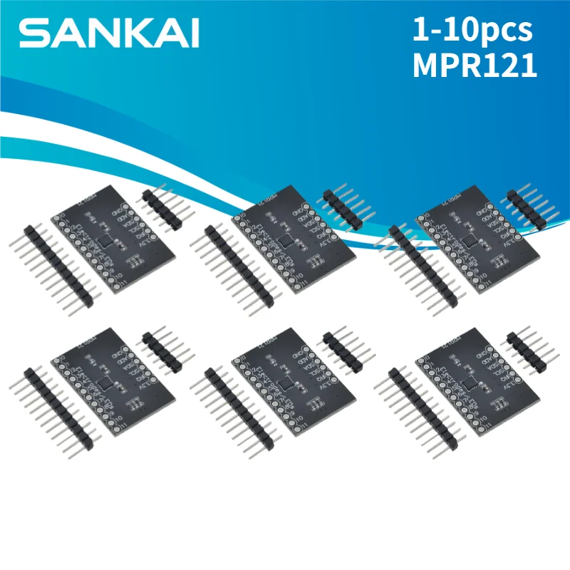 1-10pcs MPR121 Capacitive Touch Sensor Module I2C Interface Breakout Board for Arduino, 12-Key Touch Control DIY Kit Electronics