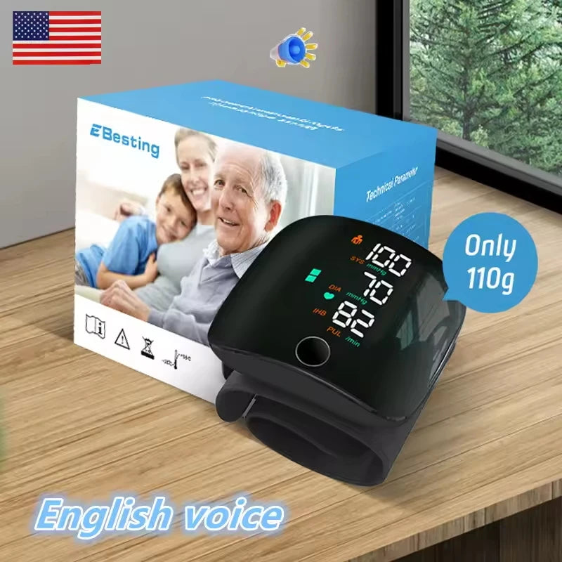 Digital Blood Pressure Monitor Wrist Tensiometer Electronic Sphygmomanometer Tonometer Or LCD Forehead Digital Thermometer