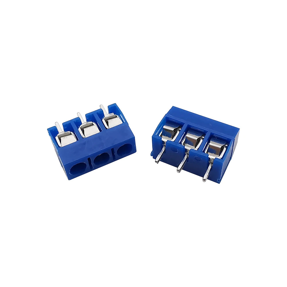 50Pcs/Box KF301 5mm Pitch  2P 3P 4Pin PCB Screw Terminal Block Connector KF301-2P KF301-3P KF-301-4P Blue