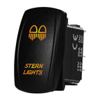 Marine Boat Rocker Switch 12/24V Orange Backlit Anchor Beacon Up Down Button ON OFF/ON OFF ON Momentary Toggle Switch Waterproof