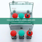 22mm Mushroom Emergency Stop Button Switch 10A XB4 Key Emergency Stop Power Push Button Switch 1NC 1NO Start Switch Red Green
