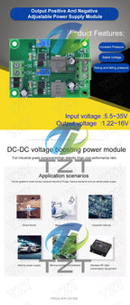 Positive Negative Voltage Stabilizing Power Supply Module Low Ripple Linear Adjustable Stabilizing Voltage Regulator DC 5.5V-35V